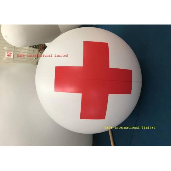 Rough Guide Red Corss Helium Filled Lighting Balloons With HMI - Light