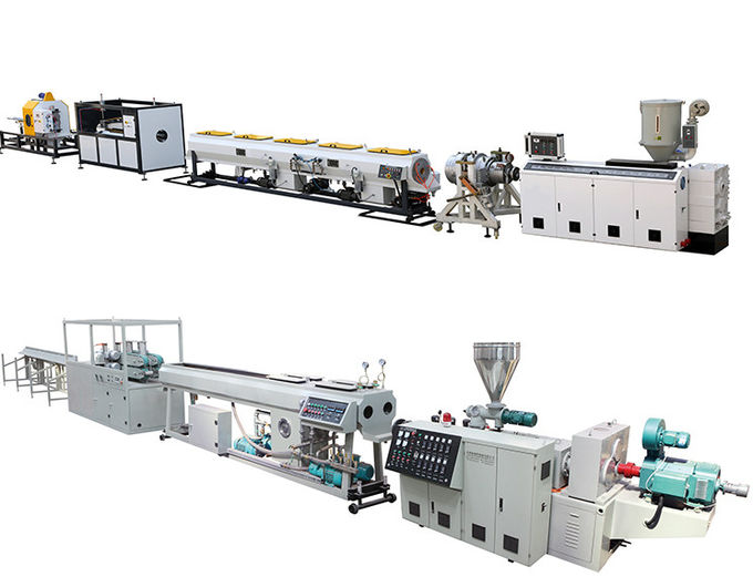 Pvc Plastic Pipe Manufacturing Machine , Capacity 300kg / Pvc Pipe Extrusion Machine 0