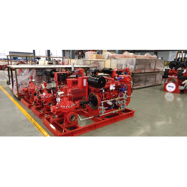 UL FM NFPA20 End Suction Pump , Diesel Engine NMFire Fire Pump Fire Fighting Water Pump Fire Fighting System