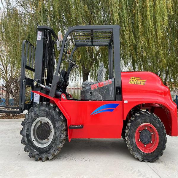 12-28km/h Four Wheel Off-Road Fork Lift All Terrian Forklift 4.5 Ton 4x4 Forklift Truck