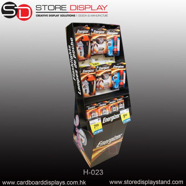 Cheap PDQ pop display stand with hooks for hang stools for sale