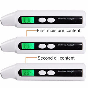 Hydration Scanner Digital Skin Analyzer Portable Moisture Oil Analyzer 3V Power Supply