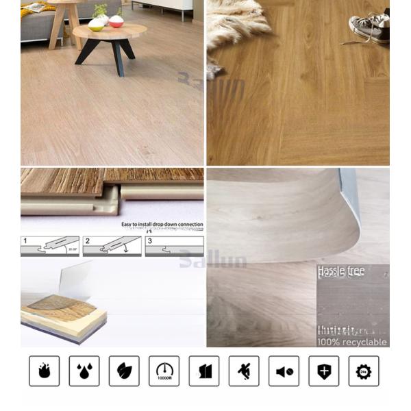 Customized SPC Herringbone Vinyl Plank Flooring for Waterproof Click Composite Laminate