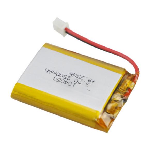 104050 Li Ion Polymer Battery 3.7V 2500mAh 9.25Wh For Heated Glove