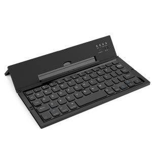 China Three Level Metal Aluminum Alloy Foldable Bluetooth Keyboard Rechargeable Folding Wireless Keyboard on sale