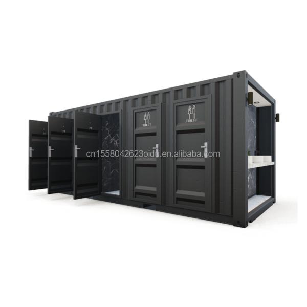 Steel Public Restrooms Flat Pack Customized Modern Design Prefab Container House for Hotel Application Customized Color
