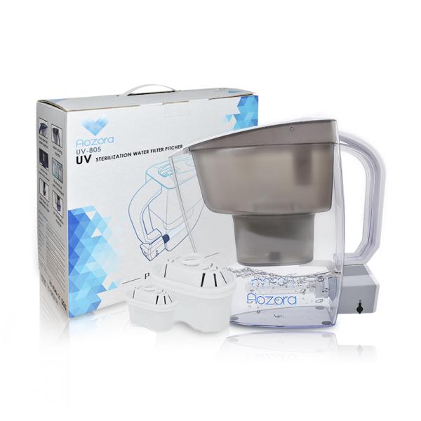 Alkaline Water Purifier Pitcher Food Grade Material 50s Sterilization Time With UV Lamp