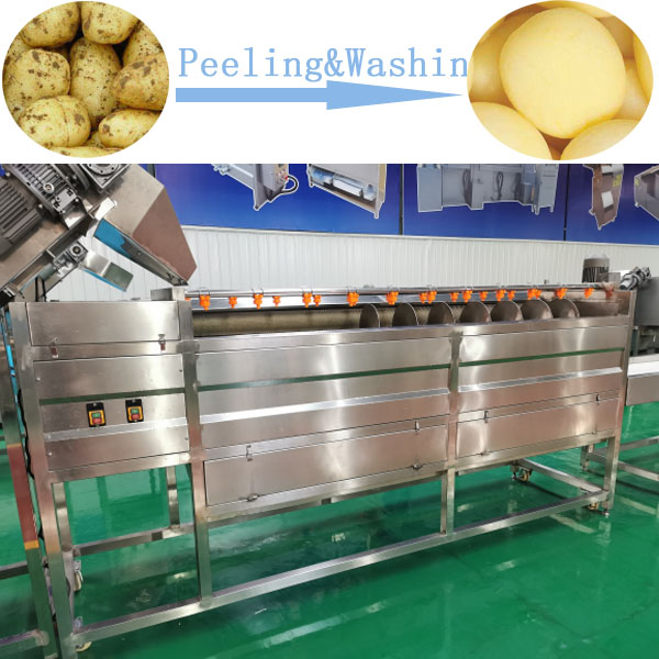 Full Automatic 500kg/H Potato Chips Production Line SUS 304