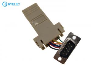 China Custom DB9 RS232 Male To RJ45 Female Modular Adapter Custom Pin Out Accepted on sale