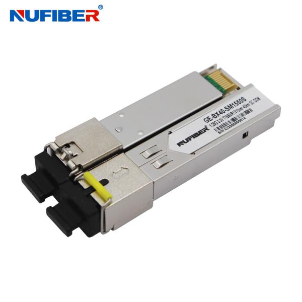 1.25G WDM SFP Module , 80km Gigabit Bidi SFP Transceiver 1490nm / 1550nm