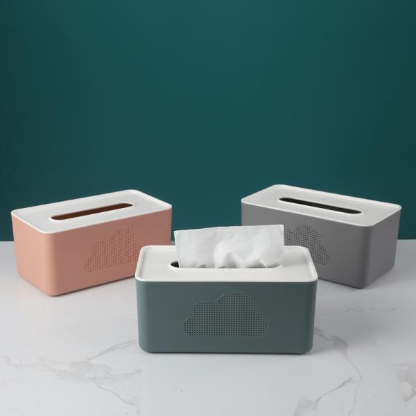 Cheap Rectangular Nordic Pattern Paper Towel Box Dining Room Desktop Tissue Box for sale