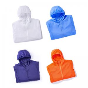 Best Long Sleeve Outdoor Windbreaker Jacket Solid Color Thin Sun Protective Clothing wholesale
