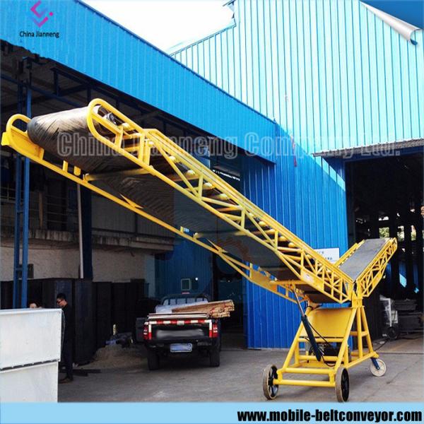 Hydraulic Lifting Portable Fertilizer Conveyor , Descending Loading Belt Conveyor