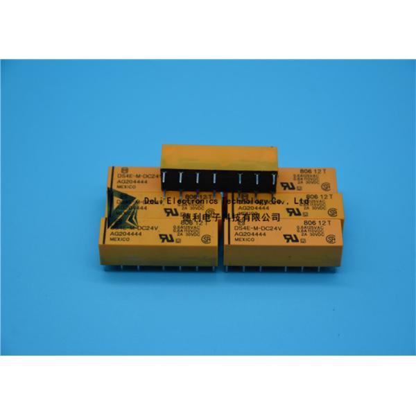 DS4E M DC24V Low Signal Relay , PCB 2A 4PDT Non Latching Relay High Sensitive