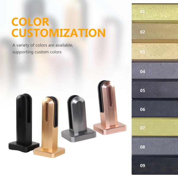 Handrail and Balustrade Railing Aluminium Profile Glass Clamp with Simple Design