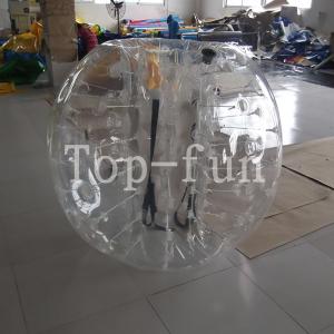 China No Toxicity large inflatable belly bumper ball , Blue Inflatable Toy bubble bumper balls for kids on sale