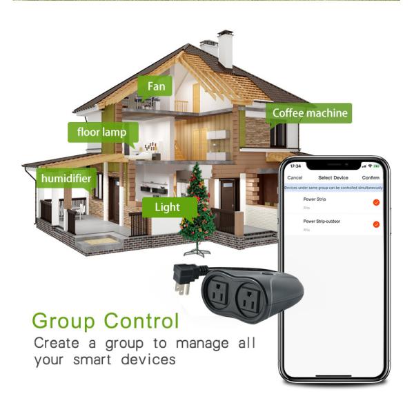 Outdoor Wifi Smart Plug Remote Control Socket With Alexa Iffft Google Assistant