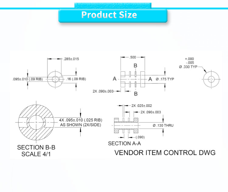 LVDT Motion Position Sensor 0.375 inch Diameter for High Temperature Applications