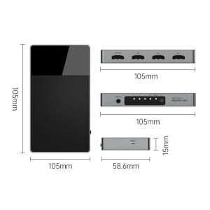 3-In-1 Multi Input HDMI Selector Switch 4k With HDCP 2.2 Aluminum Build Auto Switching