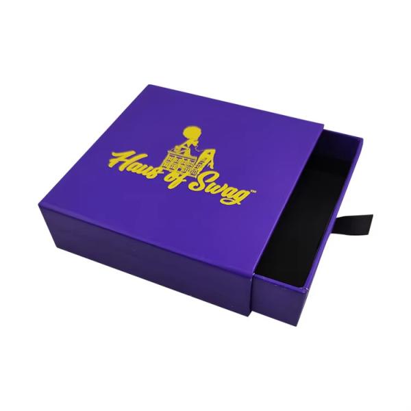 Custom Shape 8x8 Small Slide Drawer Gift Box Art Paper Jewelry Sliding Box With Handle 2mm Thickness