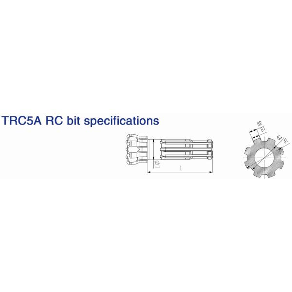 Exploration Well Drilling RC Bits , Carbide Material 5 Inch DTH Hammer Bits