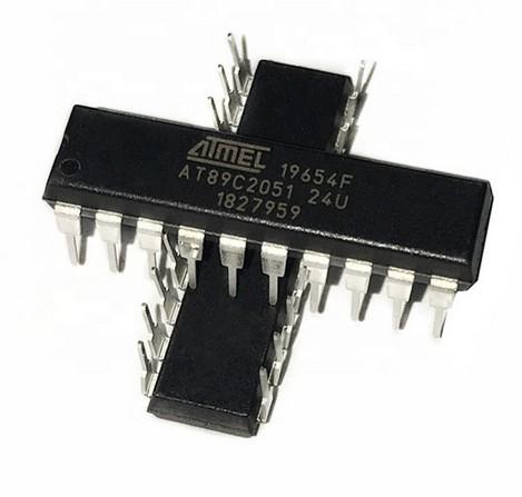 Cheap MCU 8 Bit Microcomputer , AT89C2051 24PU 89C 8051 CISC 2KB Flash 5V Computer Ic Chip for sale
