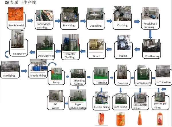 Cheap Automatic Carrot Beverage Juice Processing Line SS304 Easy Operation for sale