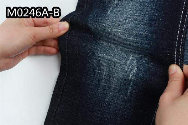 Cheap 150cm 9.1Oz Cotton Spandex Denim Fabric For Jeans Dress Shirting Clothing Crosshatch Slub Tie Dye for sale