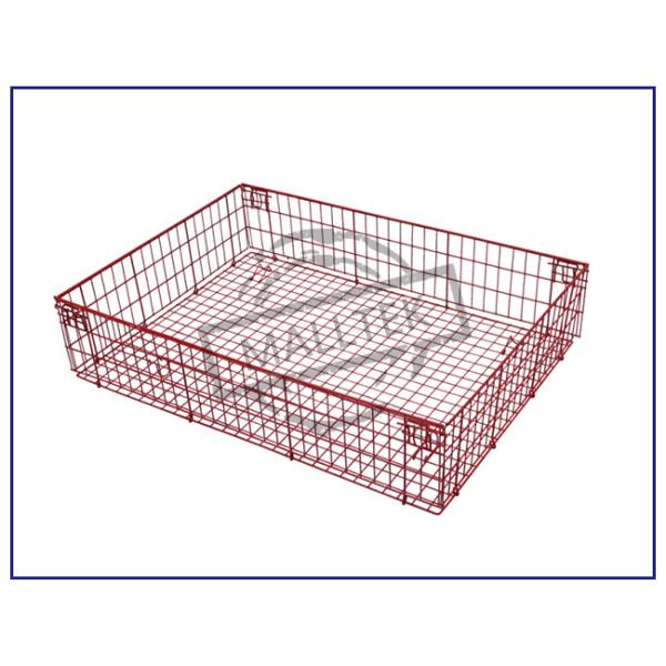 Logistics Storage Wire Mesh Storage Bins Easy To Clean Powder Coating Surface