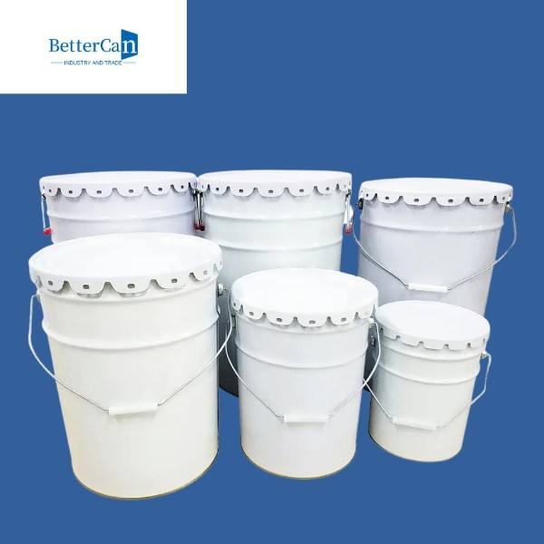 Tinplate 5 Gallon Paint Pails 20L Metal Bucket With Lid