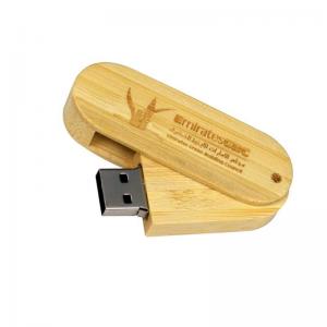 China Engraving Logo Swivel Wood Thumb Drive, Best gift Lighter Swivel USB Bamboo Wooden USB on sale