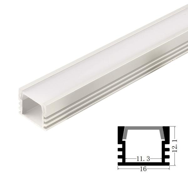 Cheap 1612 LED Channel Extrusion Profiles Customized length for sale
