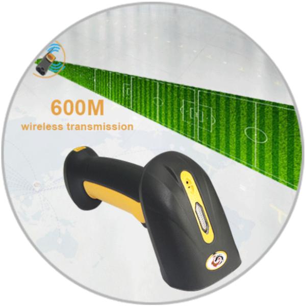 Wireless Laser 1D Code Scanner , 32 Bit CPU Rugged Barcode Scanner