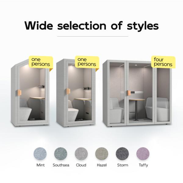 Home Rectangular Acoustic Office Pods Soundproof Phone Booth Office