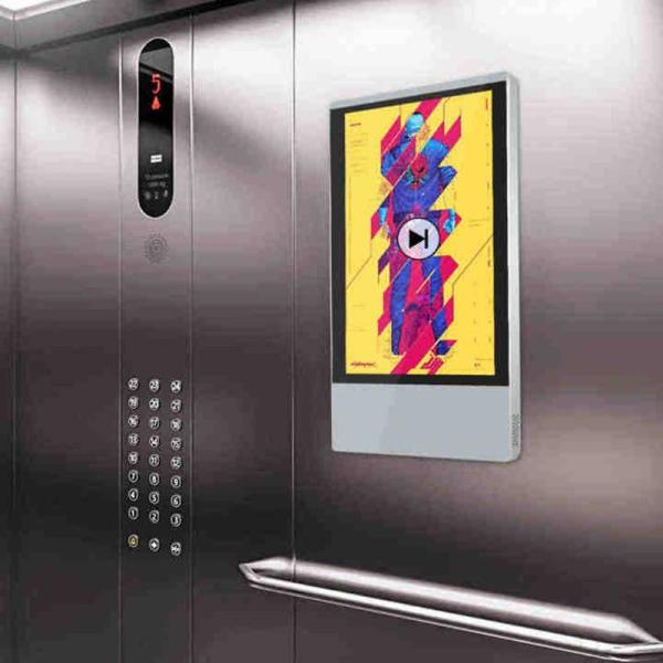 21.5 Inch Wall Mounted Digital Signage with 300 Nits Brightness for Elevator Advertising
