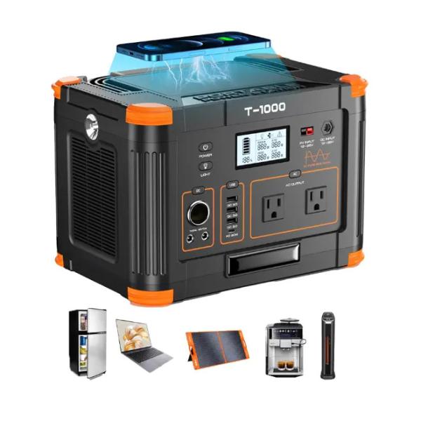 1000w Camping Portable Power Station LiFePO4 Battery Super Quick Charging