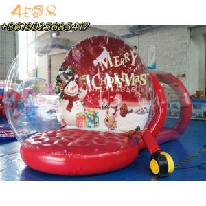 China Inflatable Snow Globe Custom Glitter Snow Globes Christmas Snowman Santa Water Globe Kit on sale