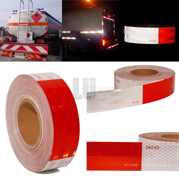 Pressure Sensitive Adhesive Dot C2 Reflective Tape, White & Red Color