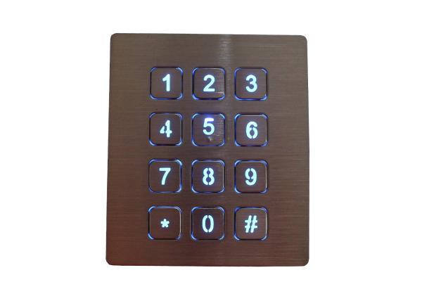 Cheap Brushed SS RS232 Backlit USB Keyboard IP67 With 0.45mm Stroke for sale