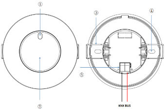 Smart Building 5.8G Microwave Sensor KNX Motion Sensor with Working Current 8±1mA