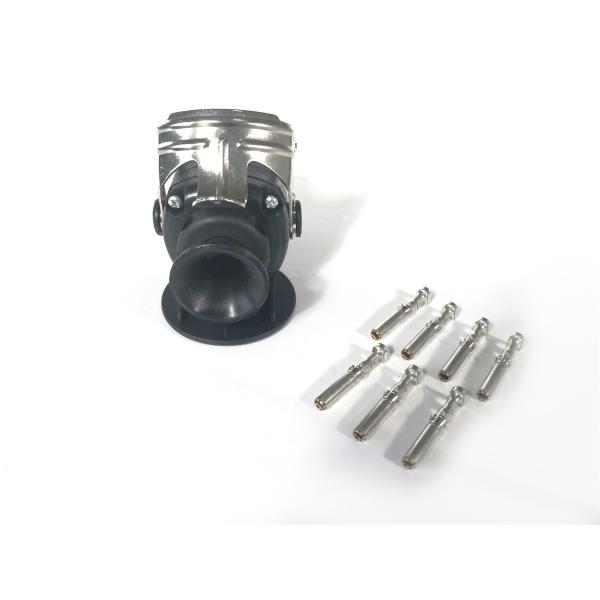 Black EBS European Trailer Plug Crimp Type Connect With 7 Pole Socket