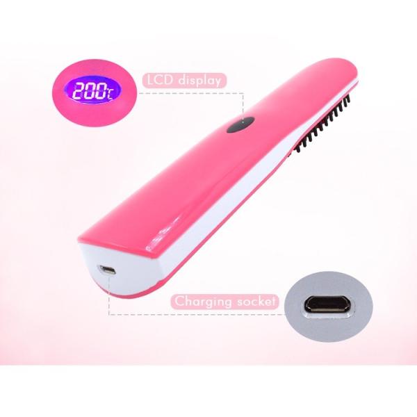 Various Colors Hair Comb Brush Cordless MCH Heater 30-45Min Working Time