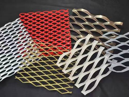 Golden Colour OEM Expanding Wire Mesh Diamond Shape Metal