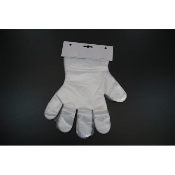 Transparent Disposable PE Gloves Food Grade Embossed / Smooth Surface