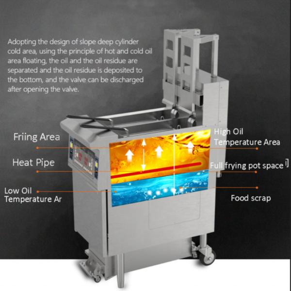 Cheap Electric chicken fryer machine commercial Fast Food Pressure Potato Chips Snacks Double Tank for sale
