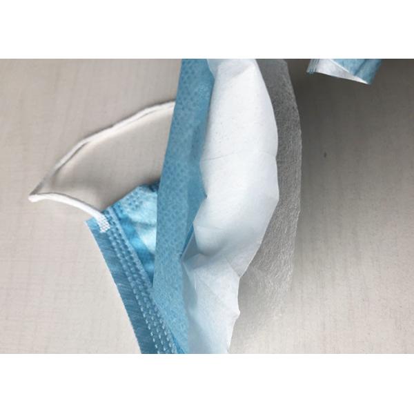 Breathable Blue Non - Woven Hygiene Face Mask Protective Disposable Dust Mask