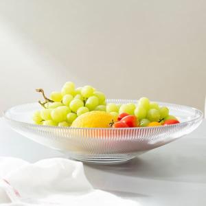 Best Decorative 30cm Clear Glass Plates And Bowls 11.8 Inch For Centerpieces wholesale