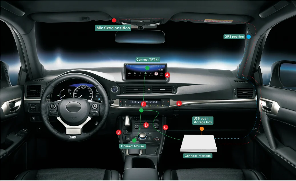 Viknav Car Radio For Lexus CT CT200 (2014-2020)10.25inch GPS Navigation Player DVD Multimedia Android 13 Auto Head unit