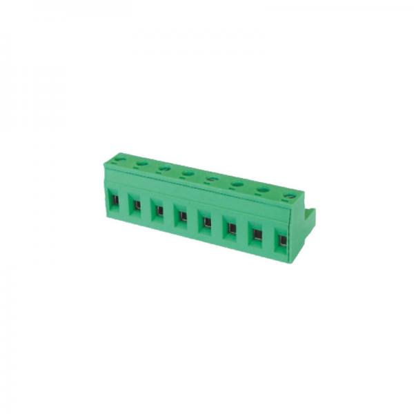 Cheap Green Color Terminal Block Connector 5.08 Pitch Without Ear PA66 Female Matte Tin ROHS for sale