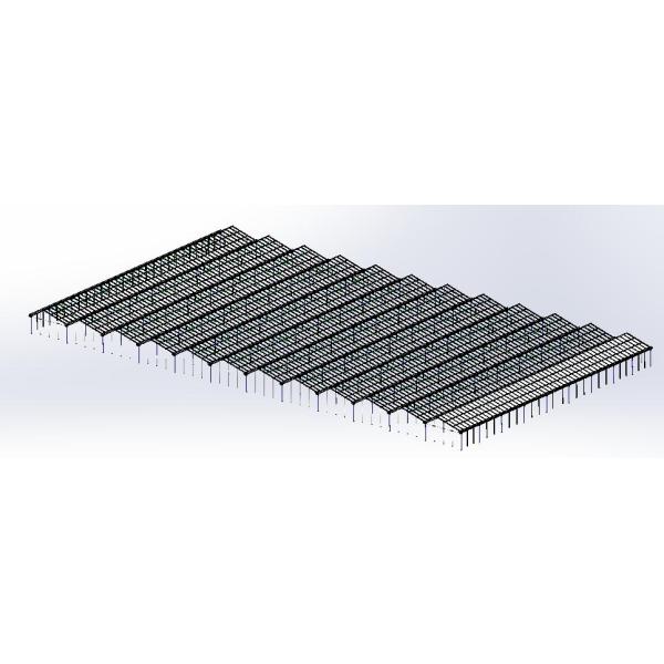Customized Greenhouse Solar System Power Bracket With 1.4KN/M2 Max Snow Load